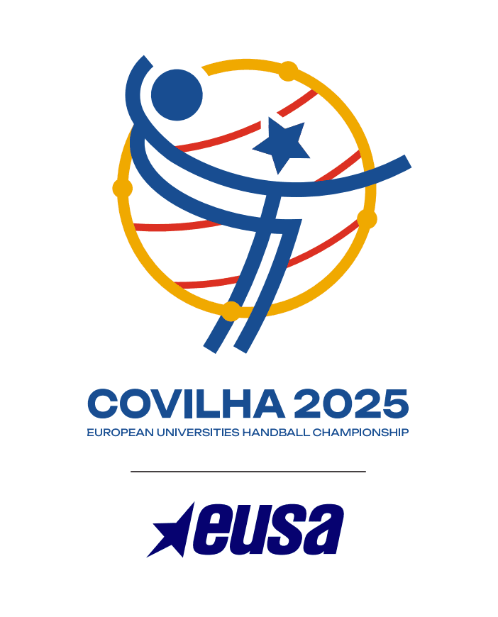 Logo for Covilha 2025 European Universities Handball Championship med eusa-logo.